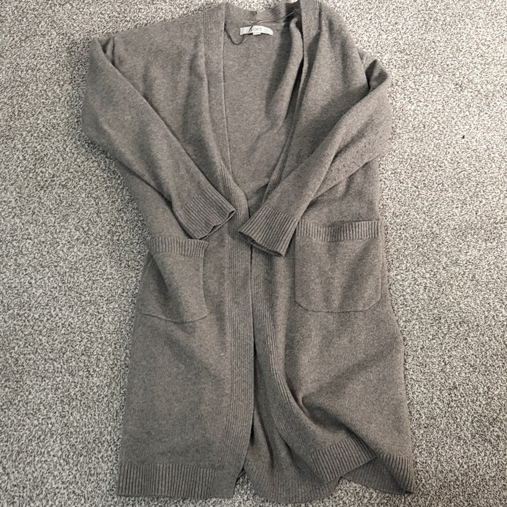 Brown Open Front Cardigan Sweater